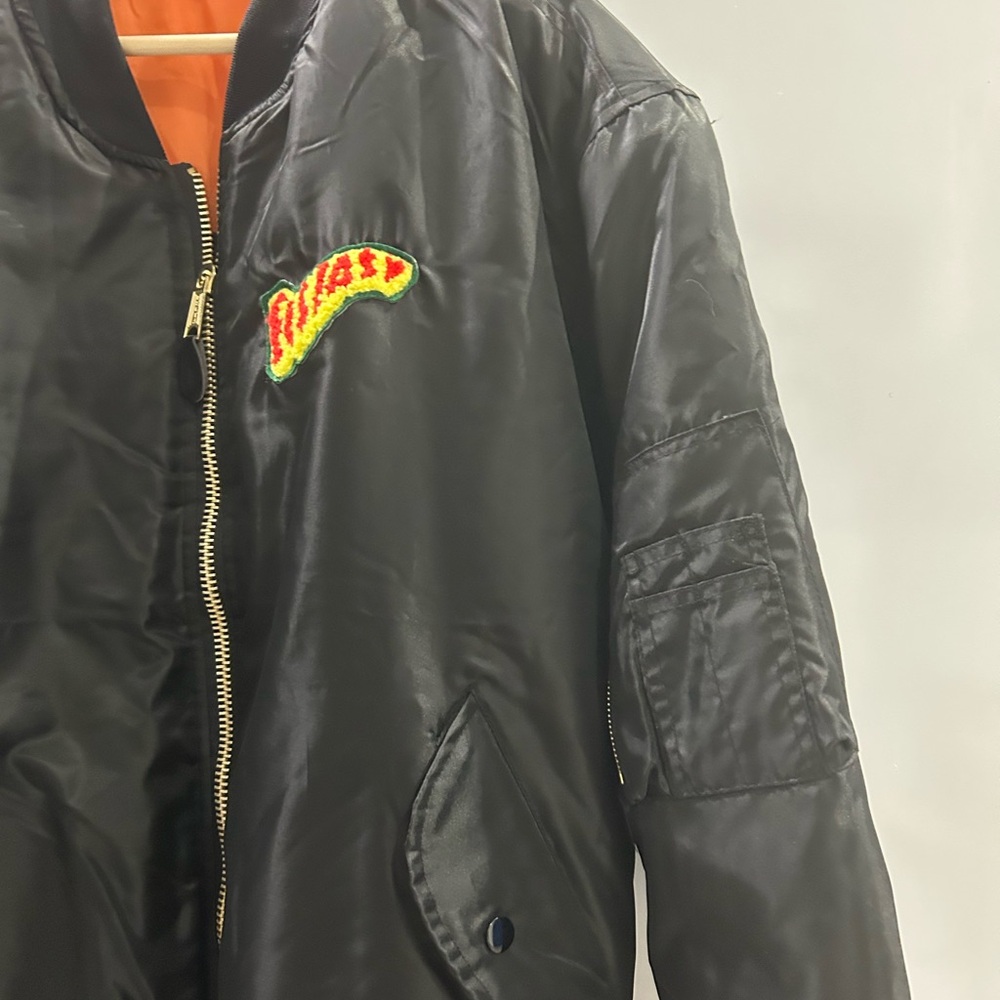Black Bomber Jacket With Ecstasy Patch - image 4